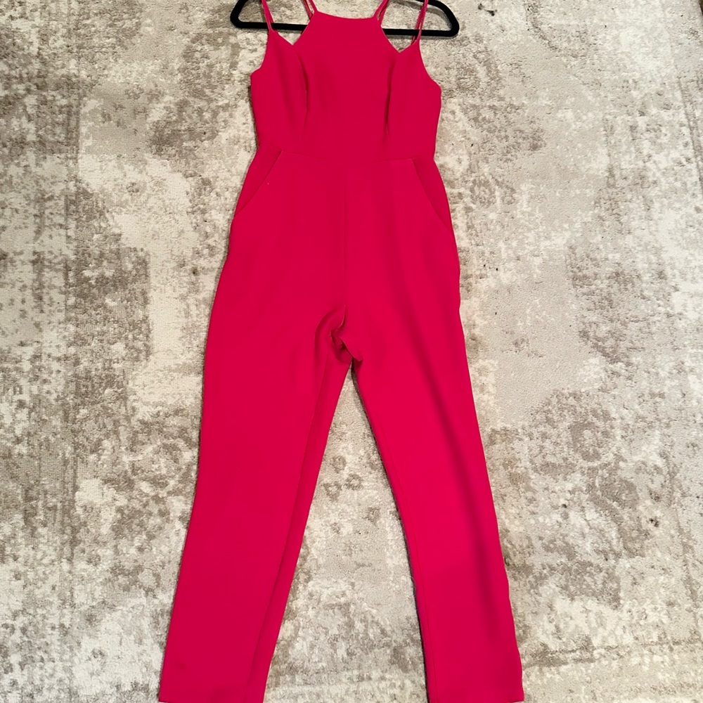 BCBGeneration Hot Pink Sleeveless Jumpsuit- NWT